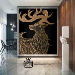 golden deer digital painting