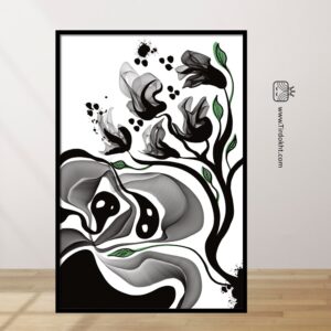 Persian calligraphy abstract painting code 02